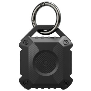 Vena iP56 Water Resistant Keychain Holder Case For Apple AirTag, 360° Full Protection Cover With Ring for Key, Luggage, Backpack, Dog Collar, Black - 1 of 4
