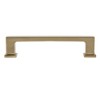 Sumner Street Home Hardware 10pk Chelsey 4" Satin Brass Pulls: Zinc Cabinet Handles, Gold Finish, 4" Center to Center - 3 of 4