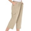 Collections Etc Elastic Waist Cargo Pocket Capri Pant - 3 of 3