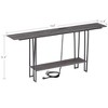 VECELO Couch Side & Console Table with 2 Outlets, 2 USB Ports and Extra Long 9.8 Feet Power Code, Sofa Behind - 4 of 4