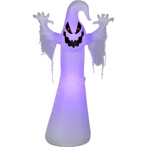 Gemmy  Airblown Inflatable Ghoul Ghost (Black Light), 5 ft Tall, White - 1 of 2