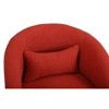 CAVINAS Fabric Swivel Chair, Accent Chair with Hidden 360° Swivel Base, Round Barrel Chair, Armchair for Living Room Bedroom - 3 of 4
