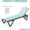 PAGED Chaise Lounge Chair with Side Table Outdoor Patio Lounge Chairs 5 Position Adjustable Backrest for Outside, Pool, Backyard, Beach - 2 of 4