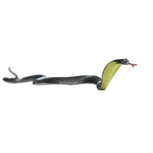 Collectible Wildlife Gifts | Snake, Cobra, Black and White, Rubber Reptile, Realistic Hand Painted,  Model,   Gift,      9"     F3594 B363 - 1 of 4