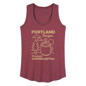 Women's - Instant Message - Portland Coffee Graphic Racerback Tank - 1 of 4