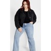 Women's Plus Size Tia Denim Jacket - black wash | CITY CHIC - 3 of 4