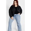 Women's Plus Size Tia Denim Jacket - black wash | CITY CHIC - image 3 of 4