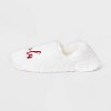 Adult Embroidered Faux Fur Christmas Slipper Socks with Grippers - Wondershop™ - 2 of 4