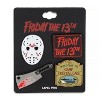 Friday The 13th Jason Voorhees Camp Crystal Lake Enamel Filled 4 Piece Pin Set - 3 of 4