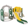 Infurnic Baby Activity Gyms, Slide Set with Basketball Hoop, Climbers Playground for Indoor or Outdoor, Multicolored, 82.7"*65.4"*45.3" - 3 of 4