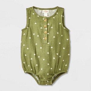Baby Girls' Gauze Romper - Cat & Jack™ - 1 of 4