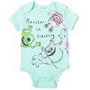 Disney Pixar Monsters Inc. Sulley Boo Mike Wazowski Baby Bodysuit Pants and Hat 3 Piece Outfit Set Newborn to Infant - 3 of 4