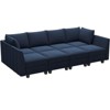 Belffin L-Shaped Modular Sectional with Storage Ottoman & 1500lb Capacity Velvet Sofa - 3 of 4