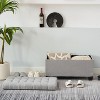 KTMBDW Home Decor | Tufted Storage Ottoman Bench with Hinged Lid | Ottoman Bench with Storage for Living Room & Bedroom, Gray - 3 of 4