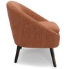 Storm Fabric Mid-Century Modern Accent Chair with Solid Rubberwood Frame, Removable Cushioned Seat and Angled Legs - 3 of 4
