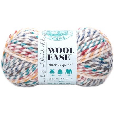 Lion Brand Yarn Wool-Ease Thick & Quick Yarn, Soft and Bulky Yarn