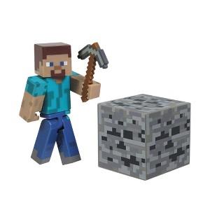 PowerHouse Toys LLC Minecraft 3" Series 1 Action Figure: Steve - 1 of 4