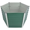 vidaXL Raised Garden Bed Outdoor Flower Box Patio Planter Pot Galvanized Steel - 3 of 4