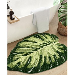Attop Soft Fluffy Cute Bath Mat with Non Slip Backing, Washable Absorbent Bath Rug Quick Dry for Shower Floor - 1 of 4