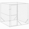 Outdoor Dog Kennel Silver Galvanized steel 6.6 x 6.6 x 8.2 ft vidaXL - 2 of 4