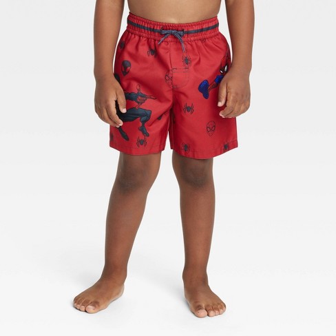 Boys' Spider-man Fictitious Character Swim Shorts - Red : Target