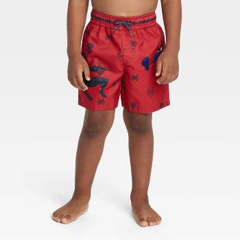 Toddler Boys' Spider-Man Swim Shorts - Red 12M