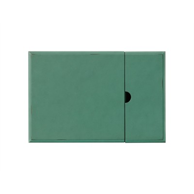 Antique Teal Parisian-Inspired Chairside Table with Power