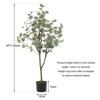 Acekool Artificial Eucalyptus Tree with White Silver Dollar Leaves, Realistic Faux Floor Plant & Stable Cement Pot for Indoor & Outdoor Decor - 2 of 4