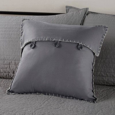 Gray Microfiber Reversible Plaid Daybed Cover Set