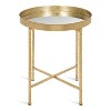 Kate and Laurel Celia Round Metal Side Table, 18.25x18.25x22, Gold and Mirror - 3 of 4