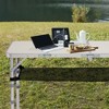 SEVOBAL Folding Tables Portable Adjustable Height Lightweight Outdoor Camping Picnic Table with Carry Handle for Camping Beach, White, 45"*36.5"*12.5" - 4 of 4