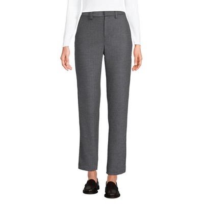 Lands' End Women's High Rise Brushed Flannel Tapered Ankle Pants