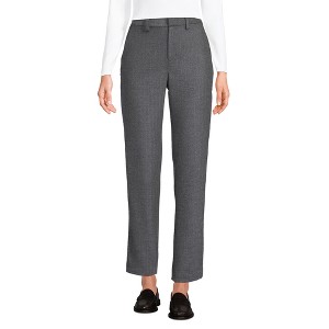Lands' End Women's High Rise Brushed Flannel Tapered Ankle Pants - 1 of 3