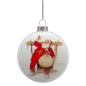 Northlight Norman Rockwell 'Filling The Stockings' Glass Disc Christmas Ornament - 3'" - 1 of 4