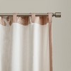 Wikineon Cotton Printed Curtain Panel with Chenille Stripe and Lining Blush 50x84 - 2 of 4