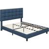Yaheetech Upholstered Platform Bed Frame with Tufted Height Adjustable Headboard - 2 of 4