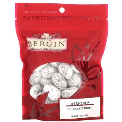 Bergin Fruit and Nut Company, Almonds, Chocolate Toffee, 8 oz (227 g)