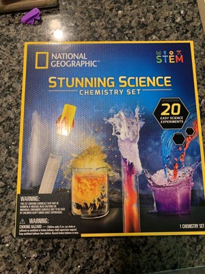  National Geographic JM80599U Set Educational Science Age 8+  with 20 Easy Experiments  Fascinating Kids STEM Toys Gifts for 8+ Year Old  Boys and Girls, Amazing Reactions Chemistry Kit : Toys & Games