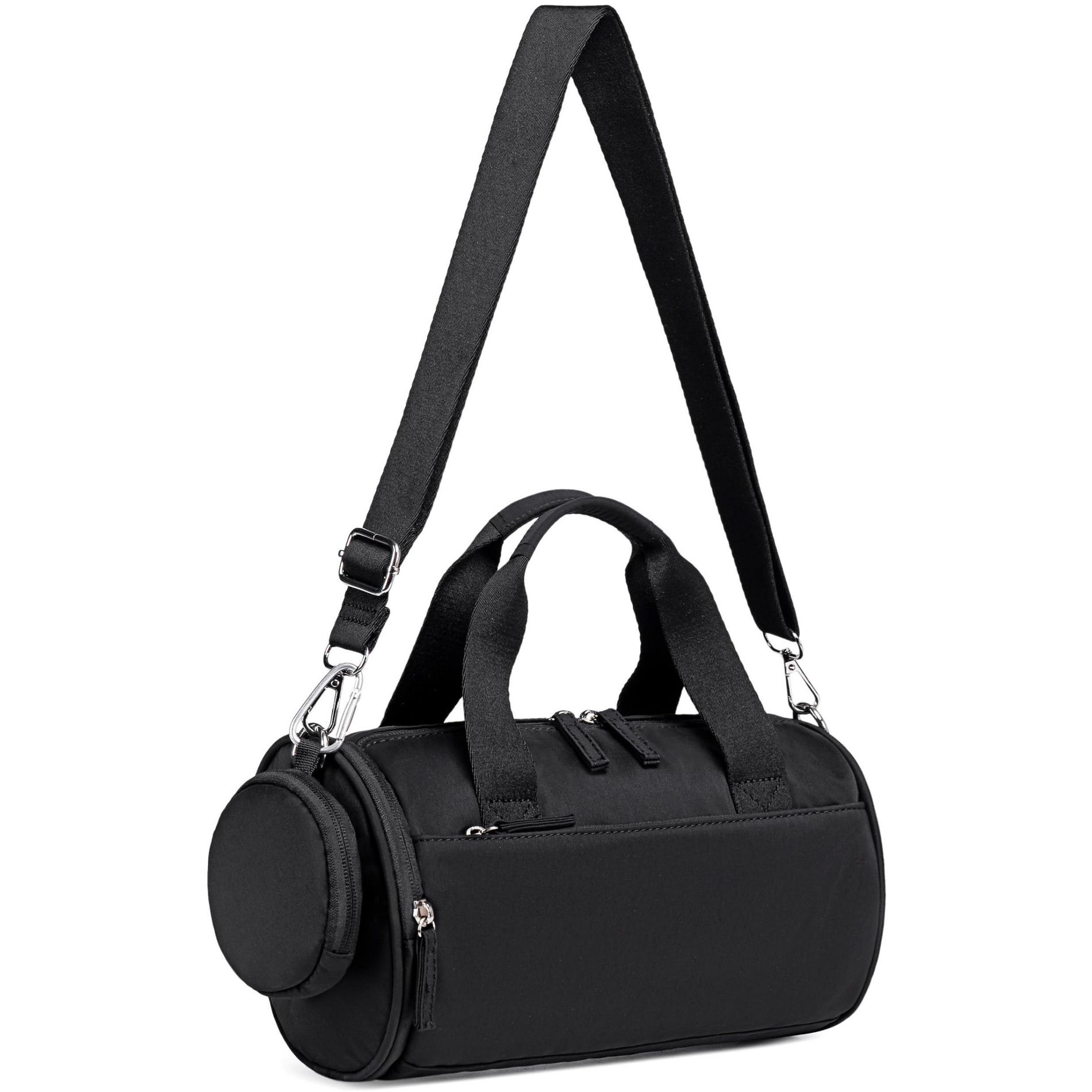 Mini Gym Bag for Women Girls Cute Small Duffle Bag Workout Sport Bags for Dance,Fitness,Yoga (Black)