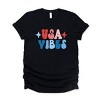 Simply Sage Market USA Vibes Bubble Short Sleeve Tee - S - Black - 2 of 4