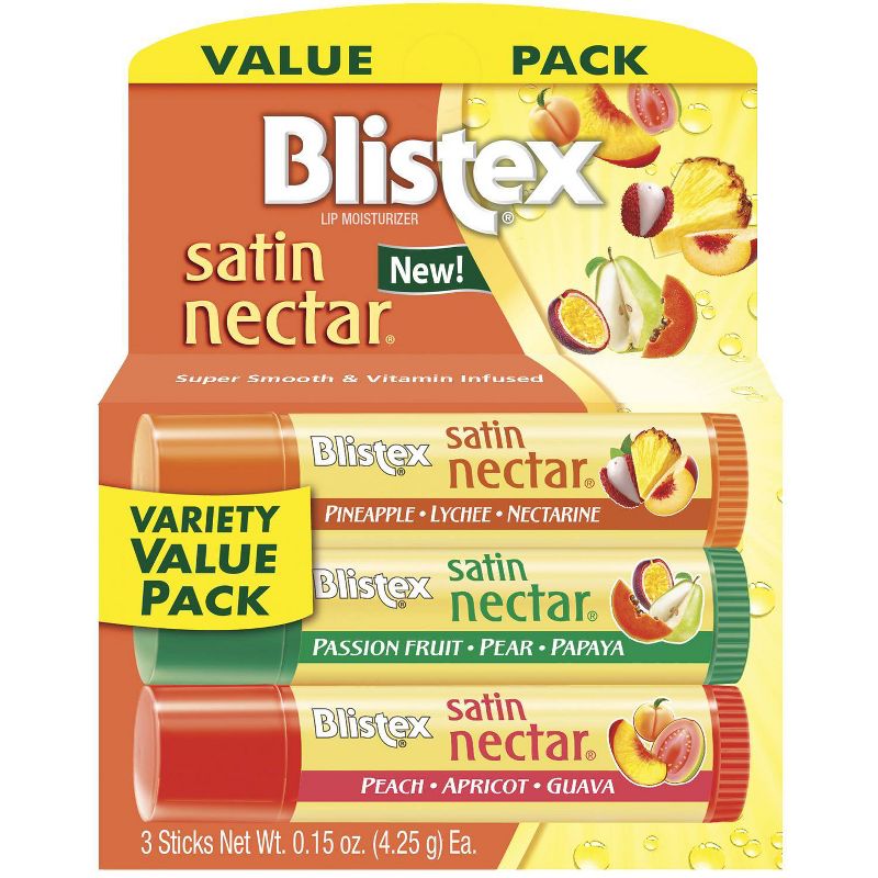 Blistex Lip Moisturizer Satin Nectar Variety Value Pack - 3pk/0.45oz, 1 of 4