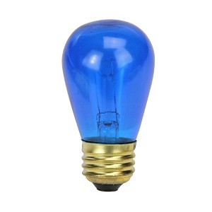 Northlight Set of 25 Incandescent S14 Blue Christmas Replacement Bulbs - 1 of 4