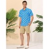 Lars Amadeus Men's Summer Polka Dots Button Down Short Sleeves Hawaiian Shirts - 4 of 4