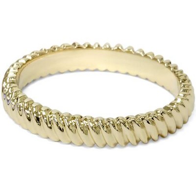 Pompeii3 14K Yellow Gold Hand Carved Wedding Band