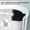2-Pack Extra Long Toilet Brush Set with Covered Holders - Deep Cleaning Reach, Space-Saving Design, Ultimate Value for Bathrooms - 3 of 4