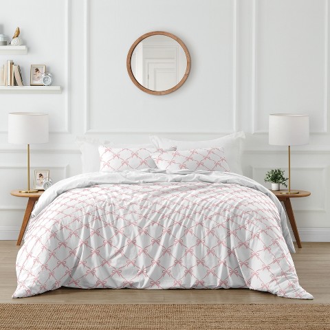 Sweet Jojo Designs Girl Full/Queen Comforter Bedding Set Ballerina and Ballet Bows Pink and White 3pc