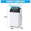 12000 BTU Portable AC Unit for Rooms up to 550 Sq.Ft, 3-in-1 Cooling, Fan & Dehumidifier, 24H Timer,Remote Control,Easy Install with Window Kit - 2 of 4