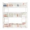 Dolonm Twin Size Triple Rubber Wood Bunk Bed with Ladders, Detachable Twin over Twin over Twin, Space-Saving Design, Guardrails - 2 of 4