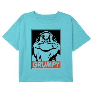 Girl's Snow White and the Seven Dwarves Grumpy Poster Crop T-Shirt - 1 of 3
