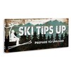 Stupell Industries Blue and White Ski Tips Up Prepare to Unload Rustic Wood Look Lift Sign Canvas Wall Art - 3 of 4